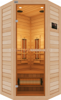 Одноместная угловая инфракрасная сауна Classic из кедра с керамическими излучателями