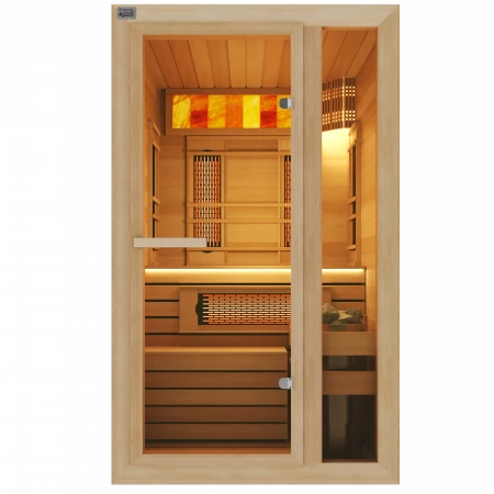 Одноместная комбинированная сауна Comfort из кедра